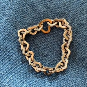 Tiffany & Co. Classic 925 Silver & 18k Gold Heart Link Bracelet